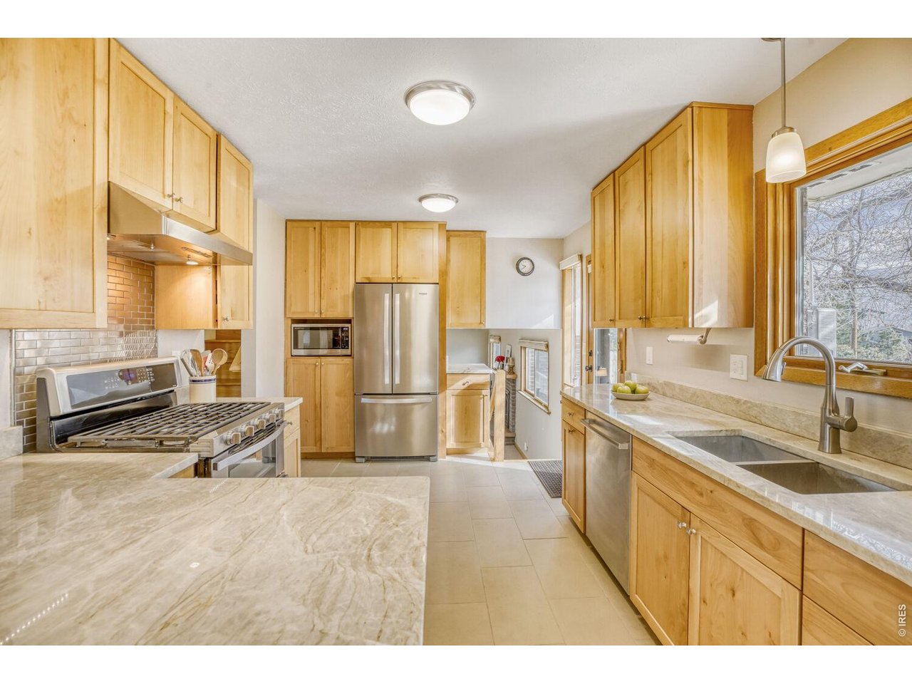 1270 Lehigh Street Boulder, CO 80305 - Photo 8 of 24 Modern kitchen remodel with quartzite counters and tile flooring