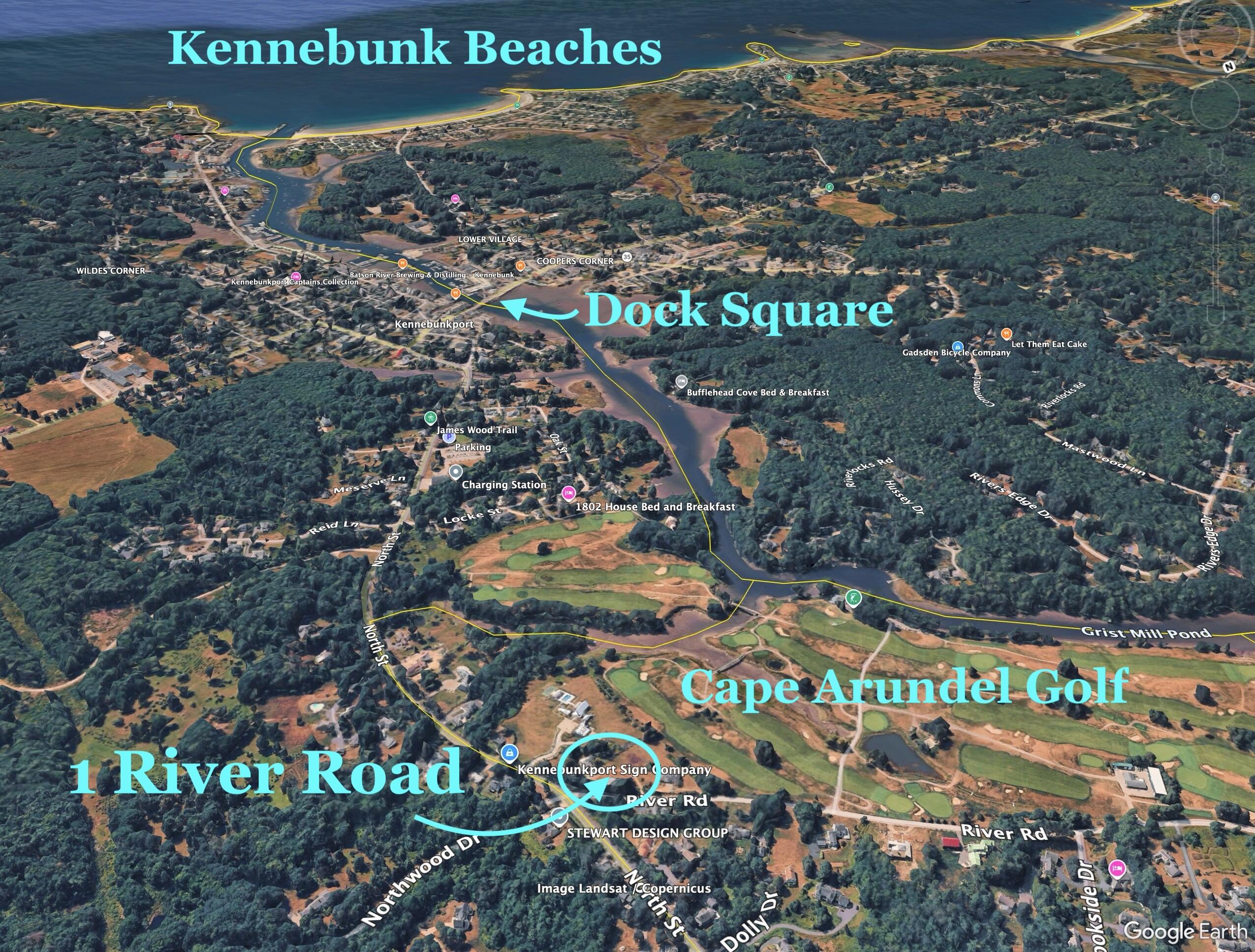 1 River Road Kennebunkport, ME 04046 - Photo 76 of 76 1 River Road area Map