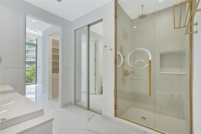 a view of a room with sliding glass door