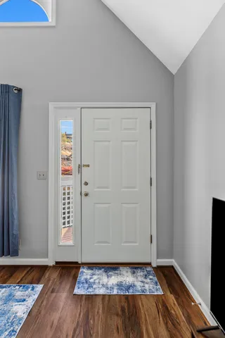 a view of an empty room and window