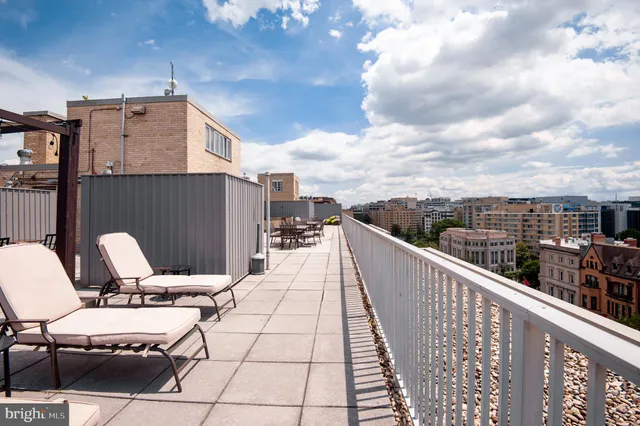 a outdoor space with furniture