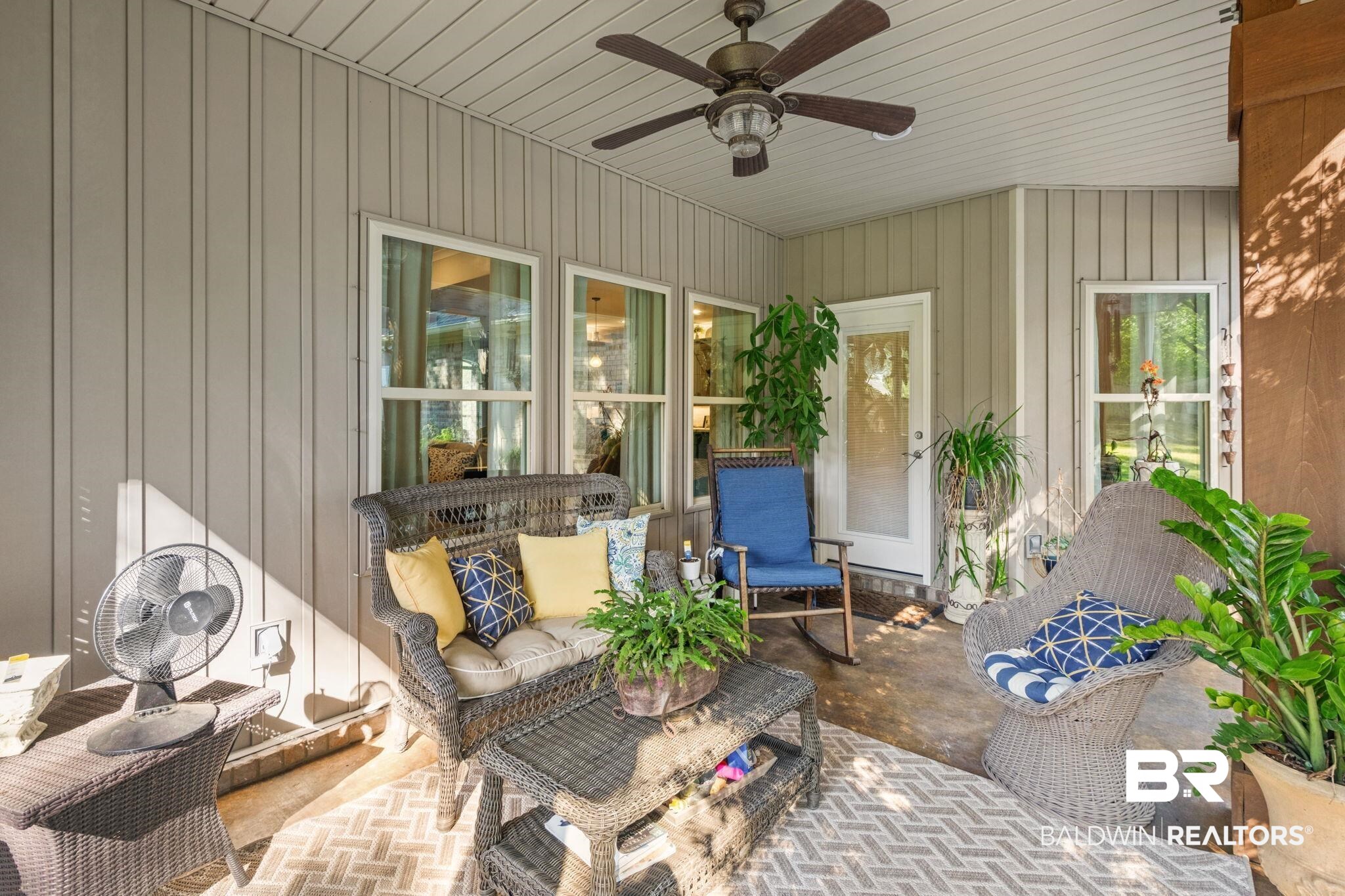 4331 Hamilton Oaks Lane Mobile, AL 36695 - Photo 24 of 38 View of patio with a ceiling fan and outdoor lounge area