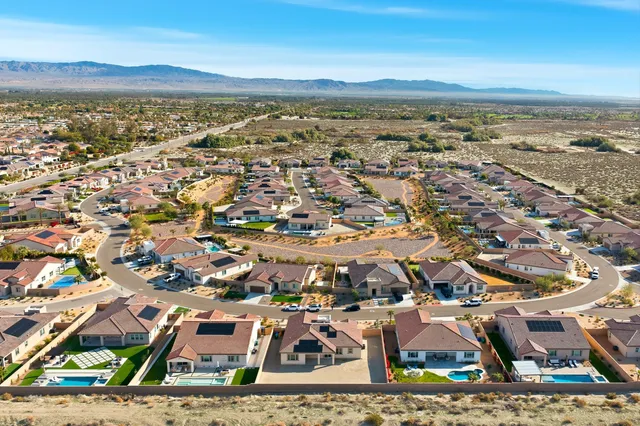 an aerial view of multiple house