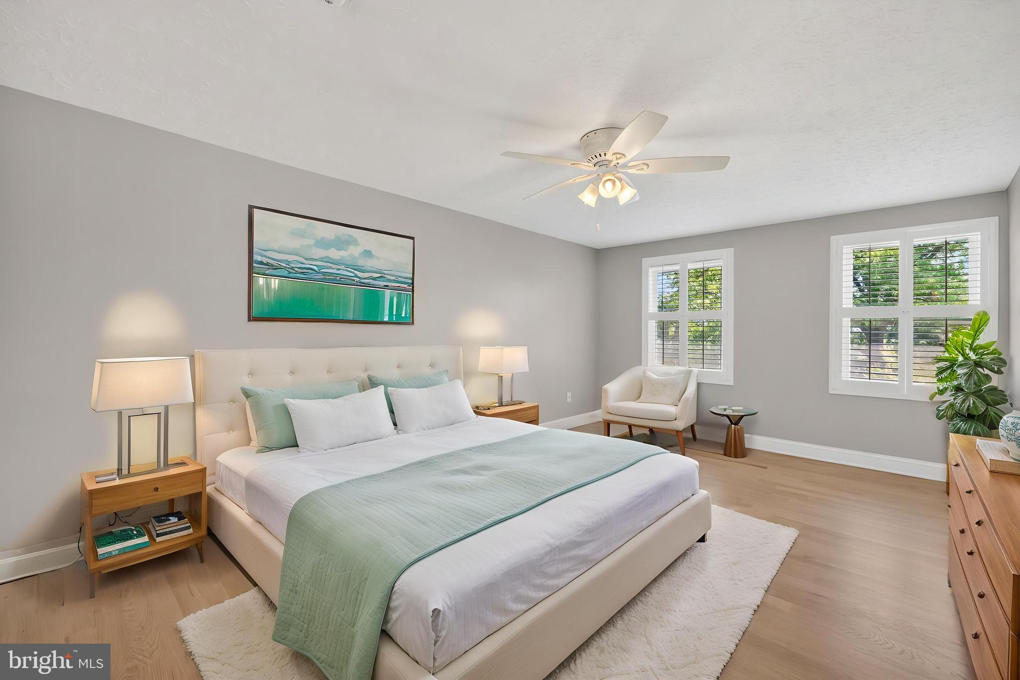 7518 Candytuft Court Springfield, VA 22153 - Photo 23 of 47 a bedroom with a bed and a chandelier