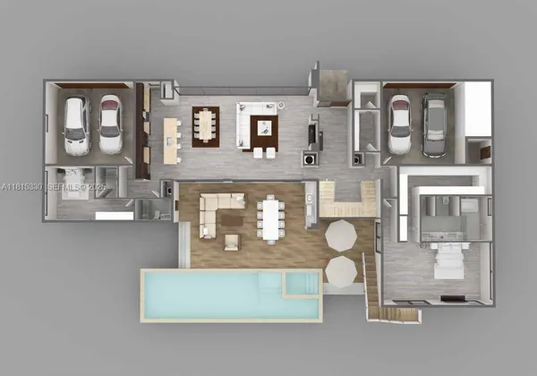 a front view of a building with glass windows