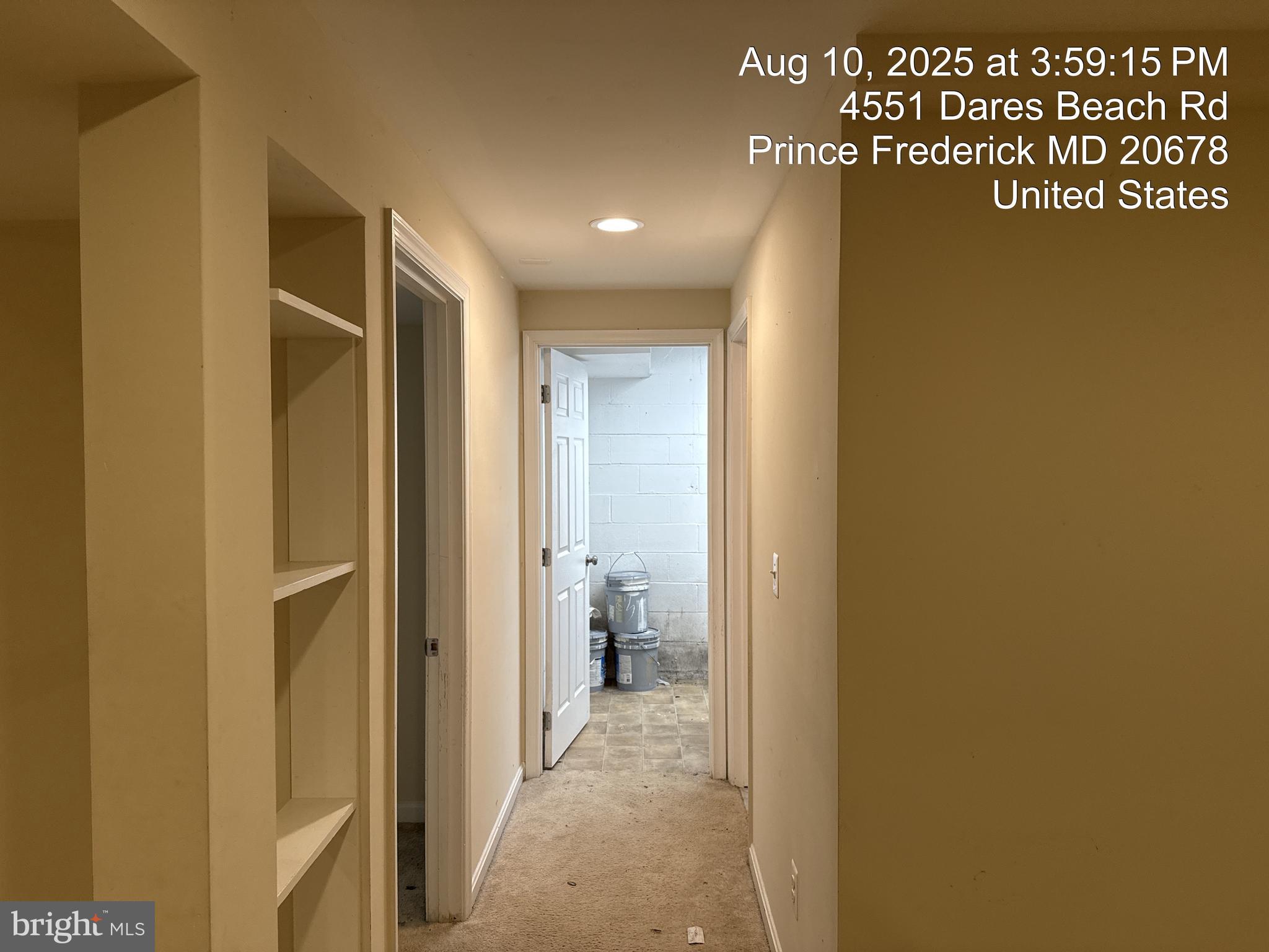 4551 Dares Beach Road Prince Frederick, MD 20678 - Photo 49 of 59 Basement Hallway to Laundry Room