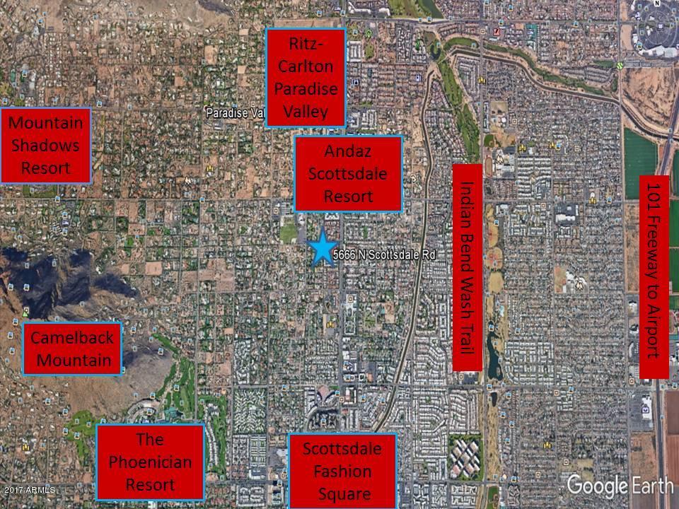 5666 North Scottsdale Road Paradise Valley, AZ 85253 - Photo 29 of 30 Scottsdale North Map Photo