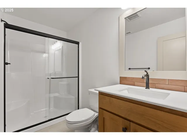 a view of backyard with green space