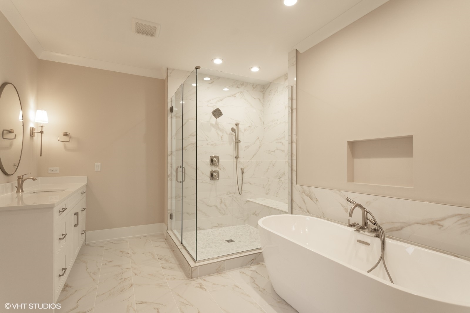 2071 Deer (lot 25) Trail Long Grove, IL 60047 - Photo 10 of 17 a bathroom with a tub sink shower and mirror