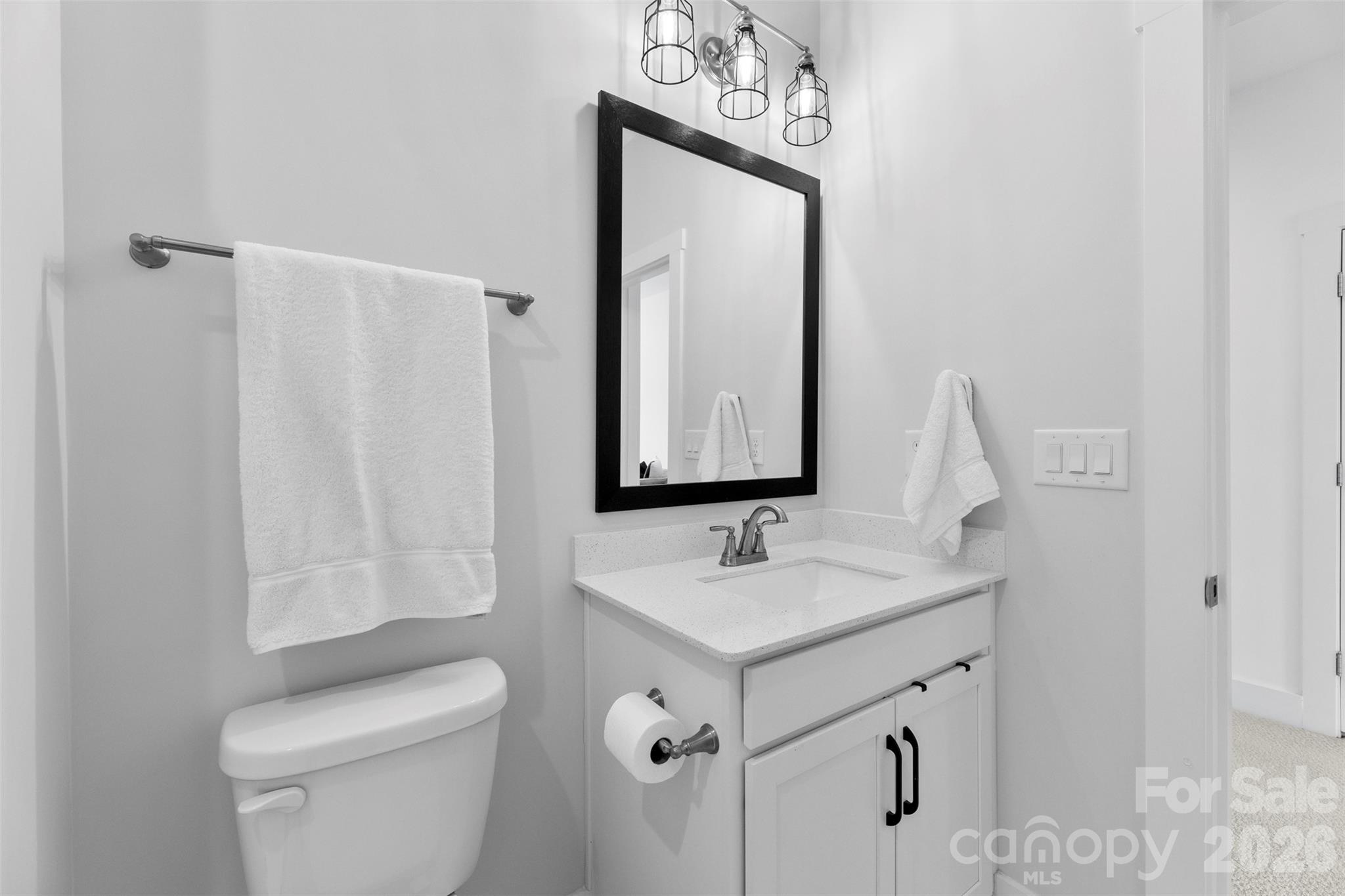 6283 Six String Court Fort Mill, SC 29708 - Photo 28 of 40 a bathroom with a sink a toilet and mirror