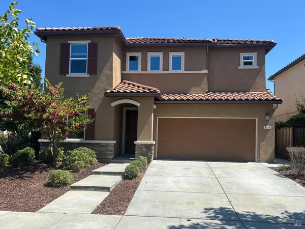 a front view of a house