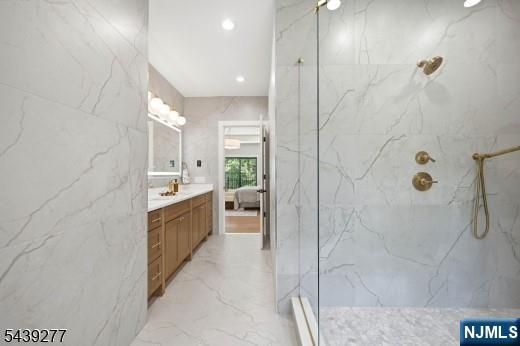 12 Locust Place Livingston, NJ 07039 - Photo 14 of 17 a large bathroom with a glass shower door