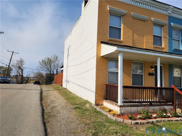 a view of a house with a porch