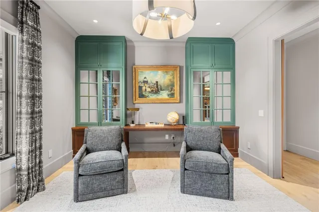 a aerial view of a house with a yard