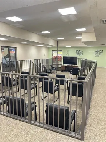 a kitchen with lots of counter space