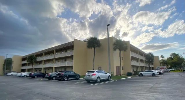 a car parked in front of a building