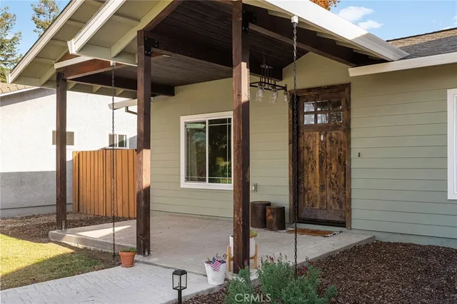 a front view of a house with porch