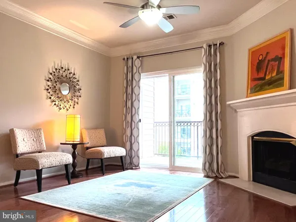 a bedroom with a bed and a fireplace