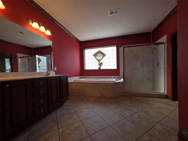 a view of room with window and bathroom