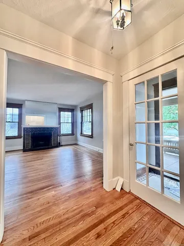 a view of livingroom with hardwood floor and window
