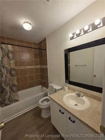 a bathroom with a sink a toilet a mirror and shower