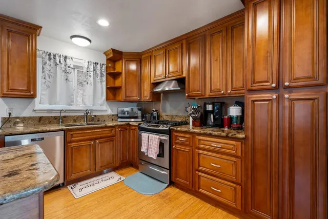 a view of balcony with furniture