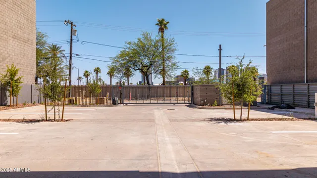 a view of a city with tall buildings