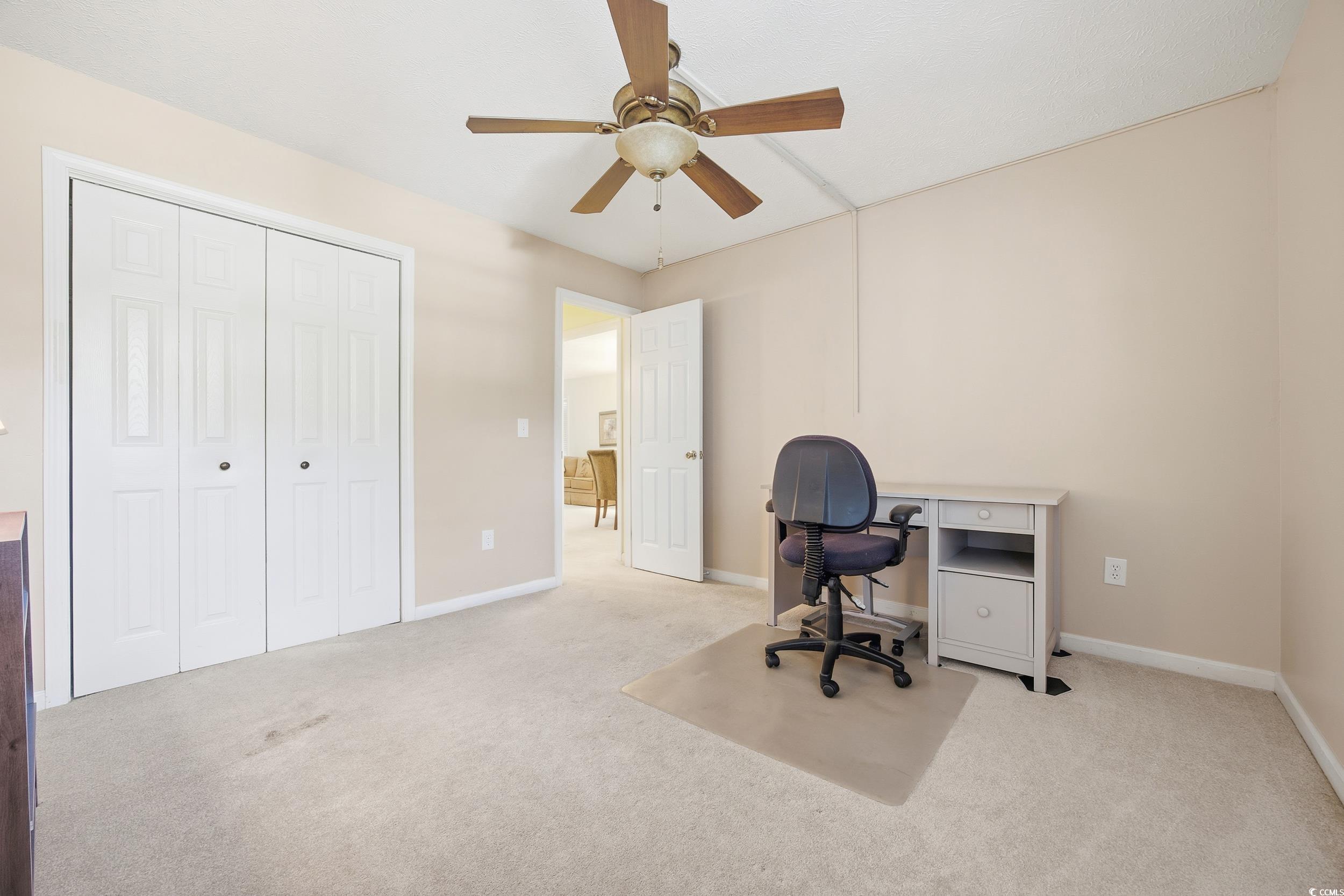 615 Tupelo Lane, Unit F Longs, SC 29568 - Photo 16 of 27 Office area featuring light colored carpet and a ceiling fan