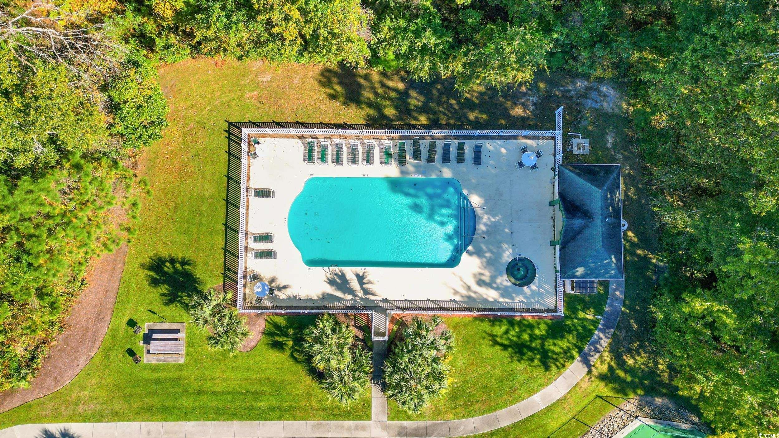 615 Tupelo Lane, Unit F Longs, SC 29568 - Photo 22 of 27 Bird's eye view of a pool
