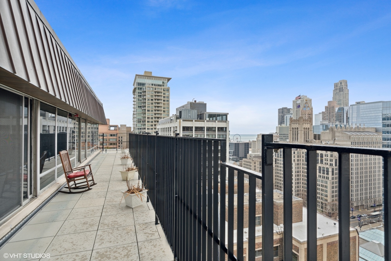 201 East Chestnut Street, Unit 10E Chicago, IL 60611 - Photo 11 of 12 a view of city from balcony