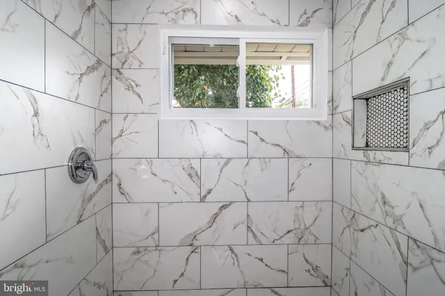 a bathroom with a sink and a shower