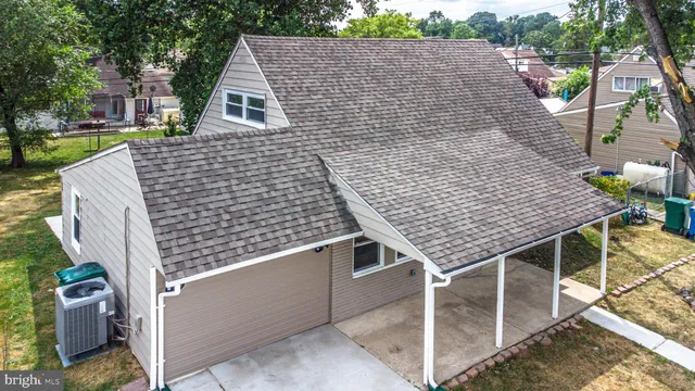 a roof view of a house