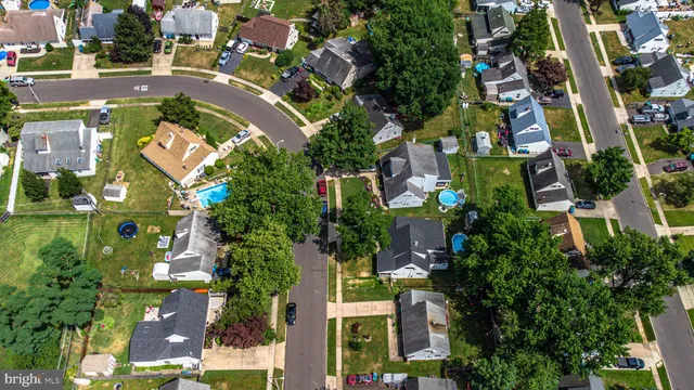 an aerial view of multiple house