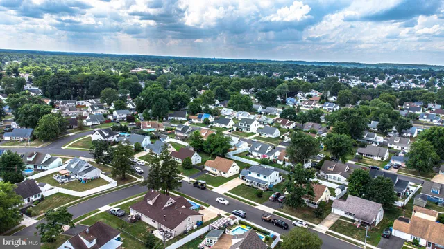 an aerial view of multiple house