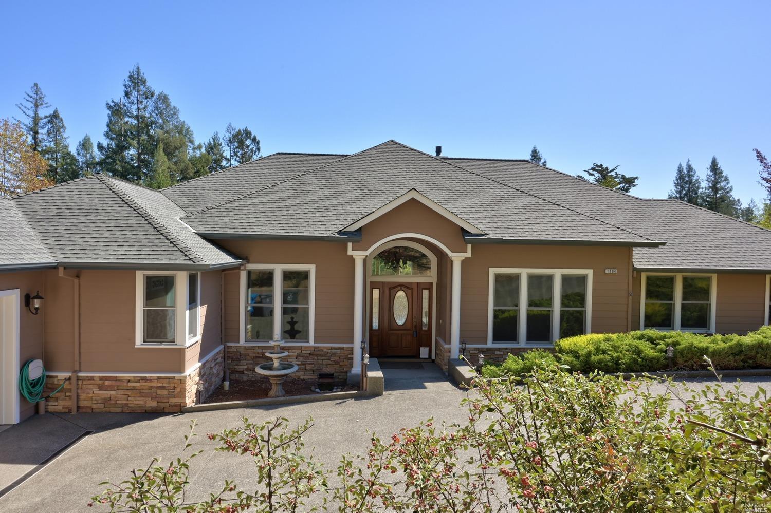 a view of a house with a patio