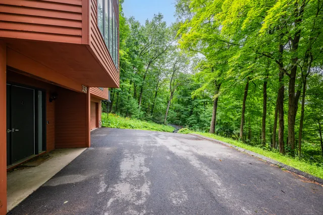 a view of a house with backyard and tree