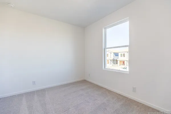 an empty room with a window