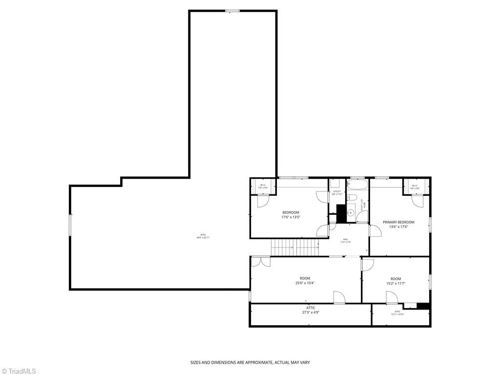 1903 Huntington Road Greensboro, NC 27408 - Photo 48 of 49 Second Story Floor Layout