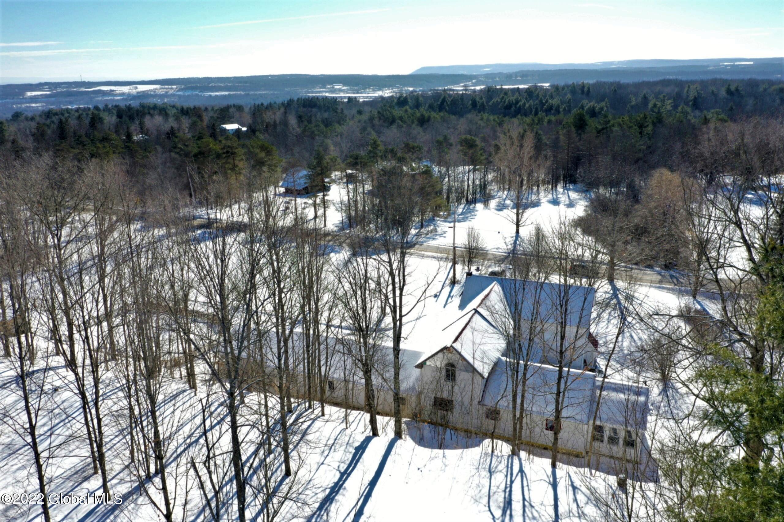 5552 Scotch Ridge Road Duanesburg, NY 12056 - Photo 46 of 46 Back view aerial