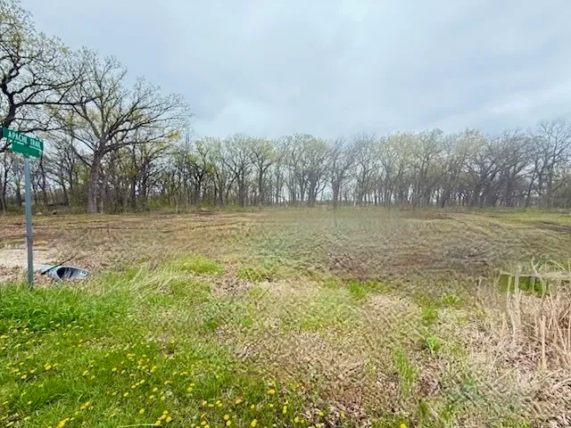 a view of a lake with a yard