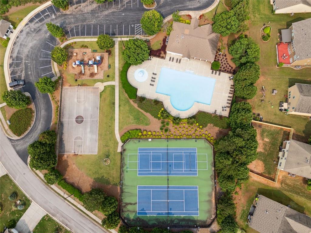 96 Quail Bend Way Dallas, GA 30157 - Photo 54 of 58 an aerial view of a highlighted house