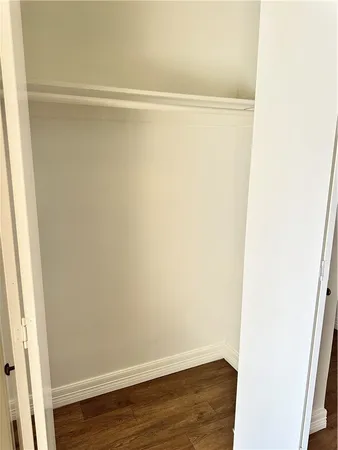 a view of small space with racks on the wall