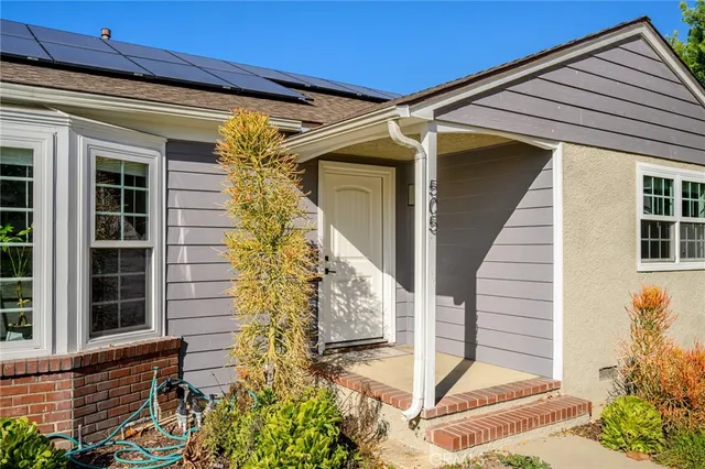 a view of front door of house
