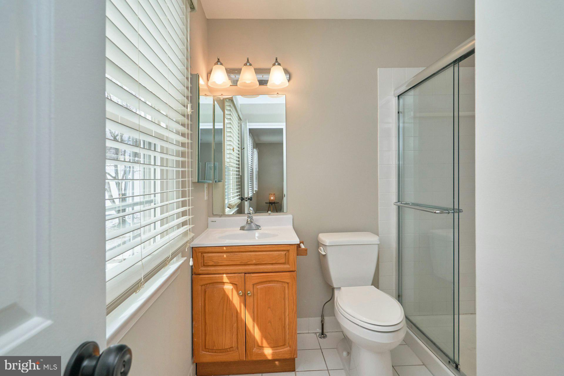 9634 Blincoe Court Burke, VA 22015 - Photo 21 of 53 a bathroom with a toilet a sink and mirror
