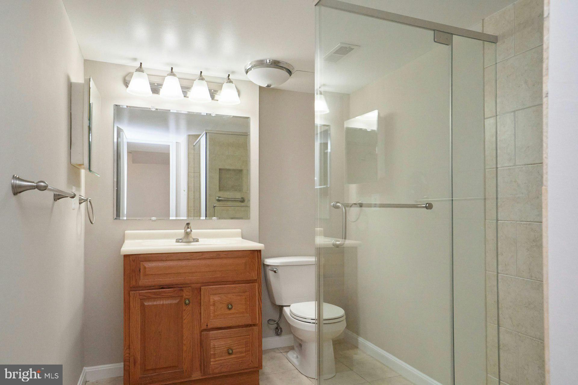 9634 Blincoe Court Burke, VA 22015 - Photo 28 of 53 a bathroom with a sink a toilet and shower