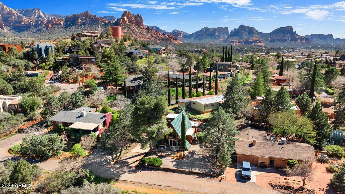 189 Wilson Canyon Road Sedona, AZ 86336 - Photo 44 of 47 an aerial view of multiple house