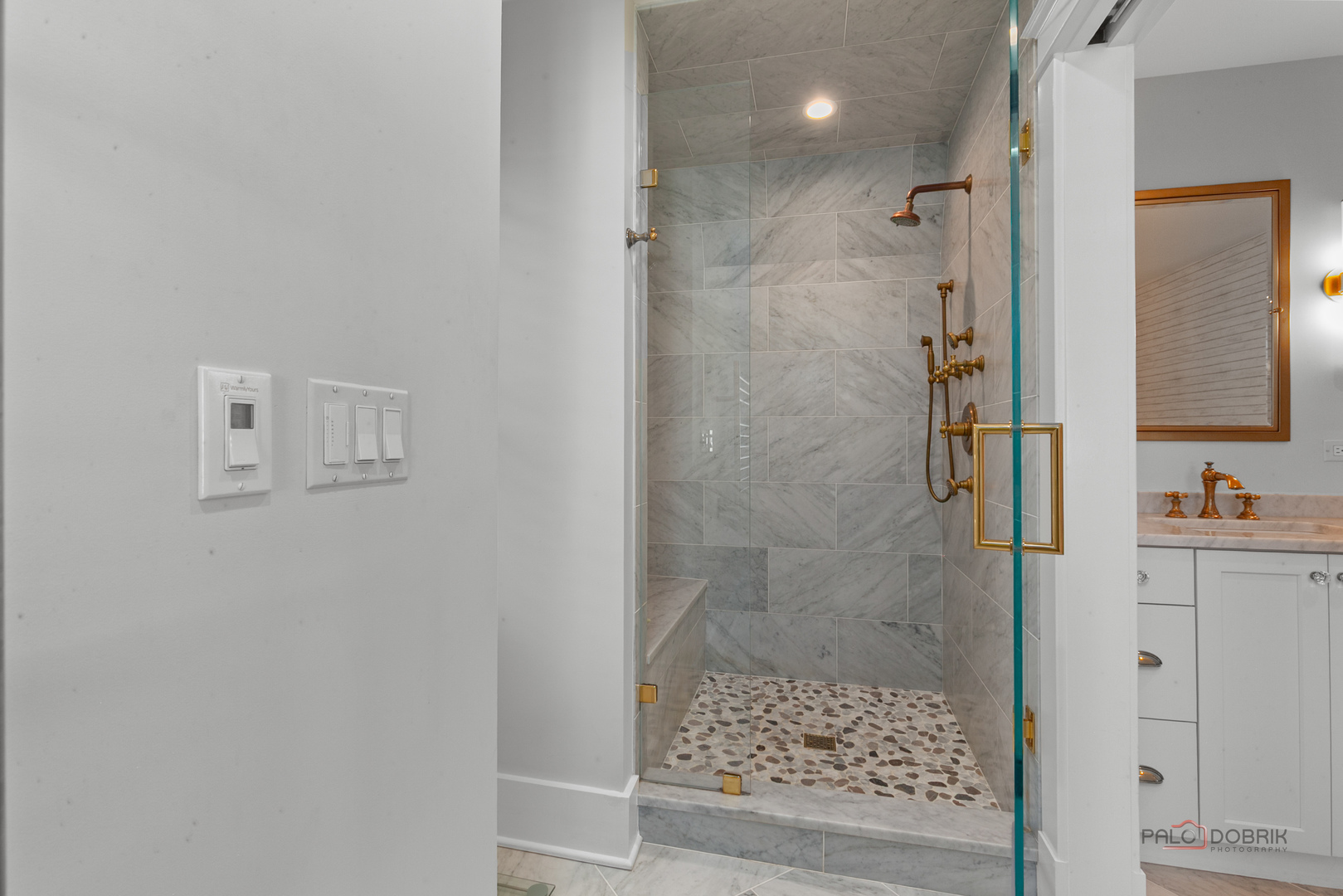 90 East Woodland Road Lake Forest, IL 60045 - Photo 30 of 40 a bathroom with a shower and a sink