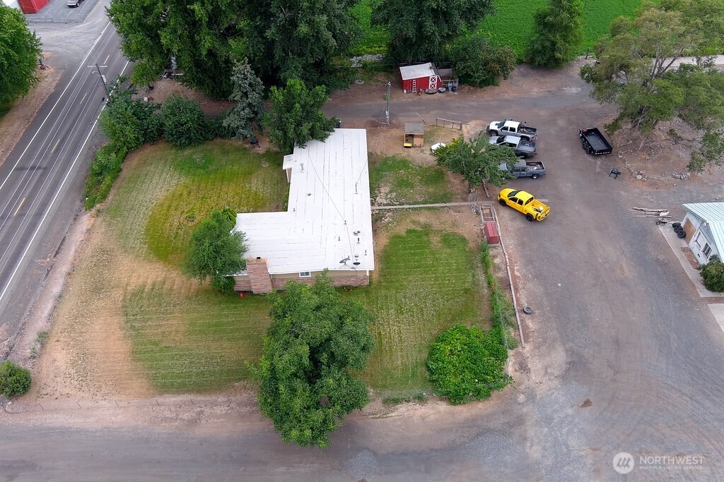 5788 Rd K Northeast Moses Lake, WA 98837 - Photo 5 of 40 an aerial view of house with yard swimming pool and outdoor seating