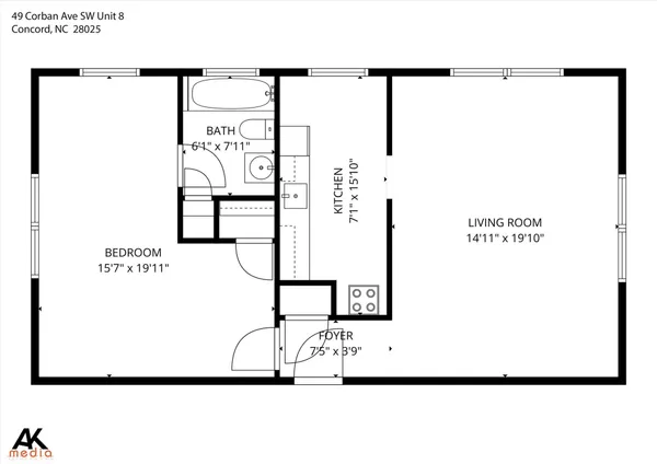 $900 | 49 Corban Avenue Southwest, Unit 8, Concord, NC 28025