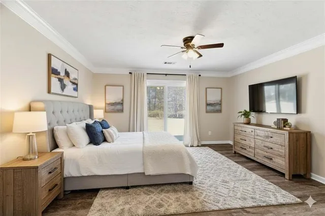 an aerial view of multiple house